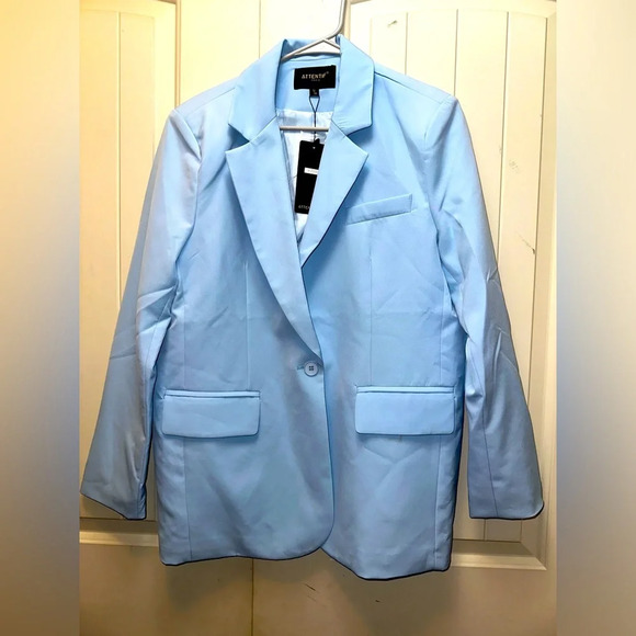 Blue Boyfriend Blazer - Picture 2 of 4